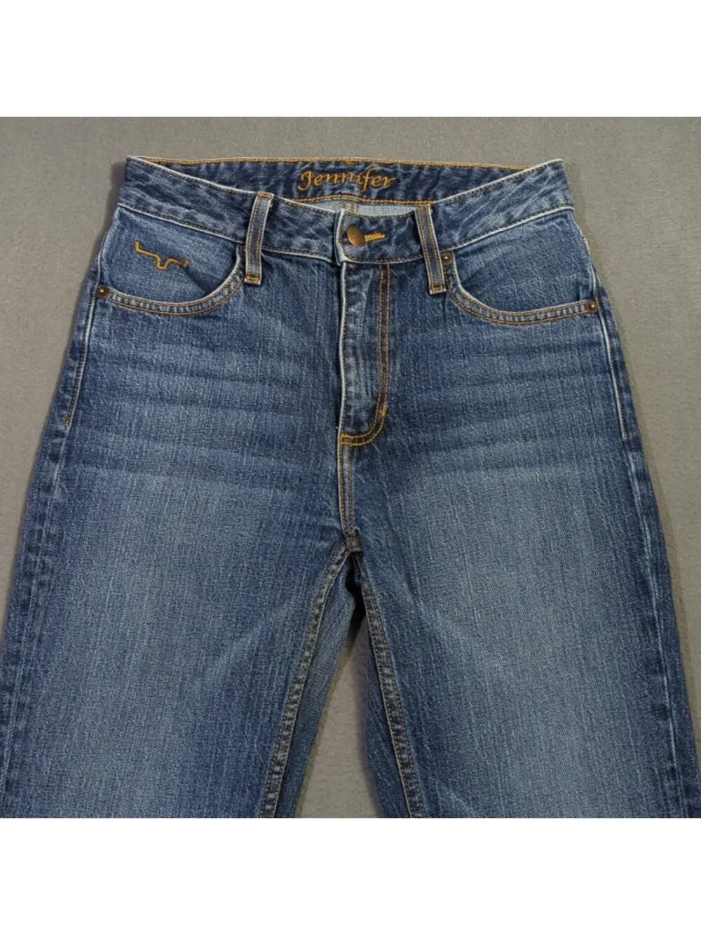 Kimes Ranch Jeans Women's 0x36 Blue Jennifer High Rise Wide Flare Leg Western - Picture 7 of 14